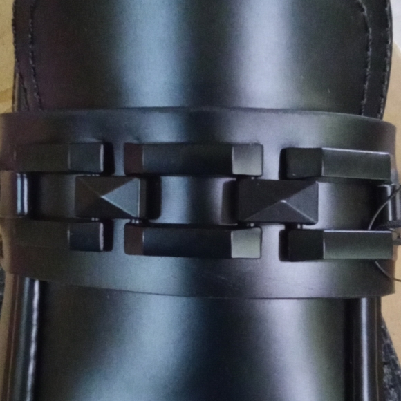 NIB - Steve Madden Womens Platform Loafer Shoes Slip On Faux-leather Black - Picture 9 of 9